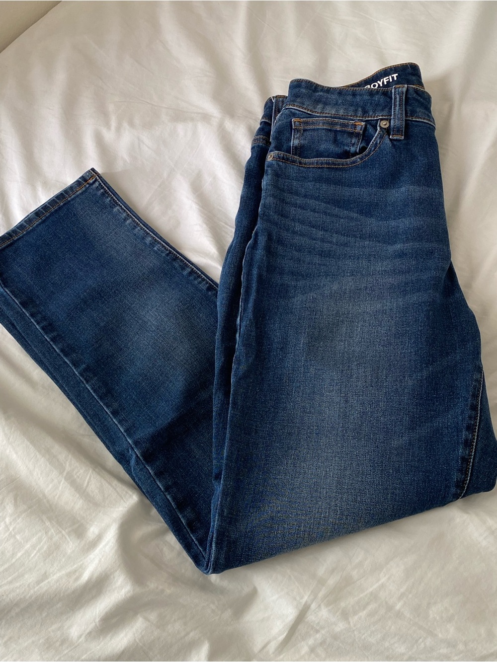 Muji Women 4-Way Boyfit Blue Denim Jeans